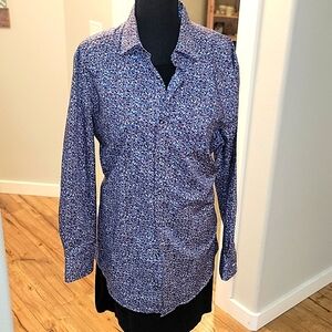 Bar III Floral Button Up Shirt with Blue and Red (12)